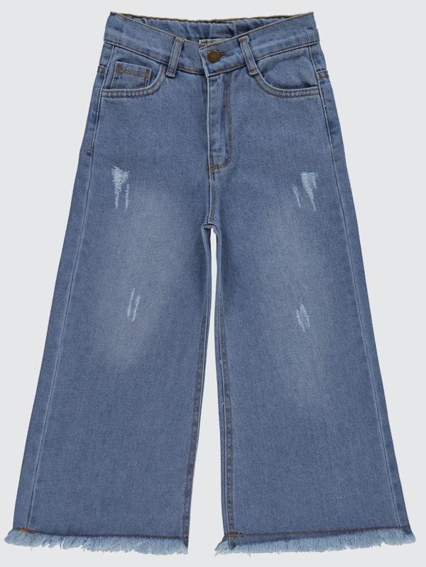 Civil Girls Pantolon Etek 6-9 Yaş Pantolon - Mavi7-8 Yaş - Image 1