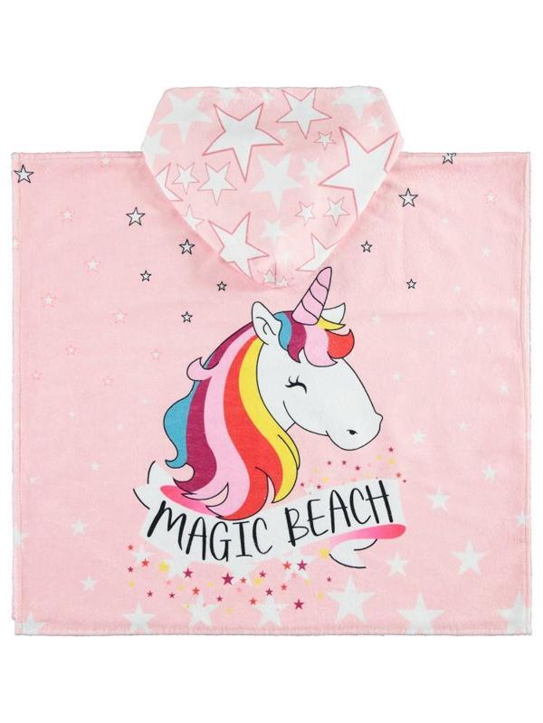 Civil Girls Unicorn Baskılı 70x130 Cm Pelerin - PudraStandart - Image 1