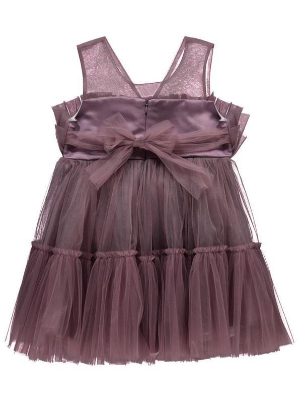 Civil Girls Beli Çiçekli 6-9 Yaş Abiye - Lila8-9 Yaş - Image 1