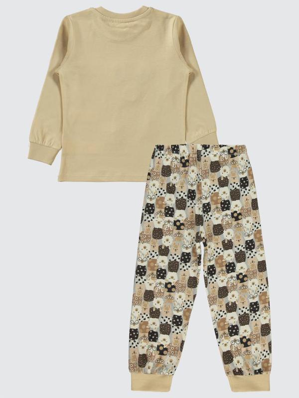 Civil Girls Lama Nakışlı 2-5 Yaş Pijama Takımı - Gri5-6 Yaş - Image 1