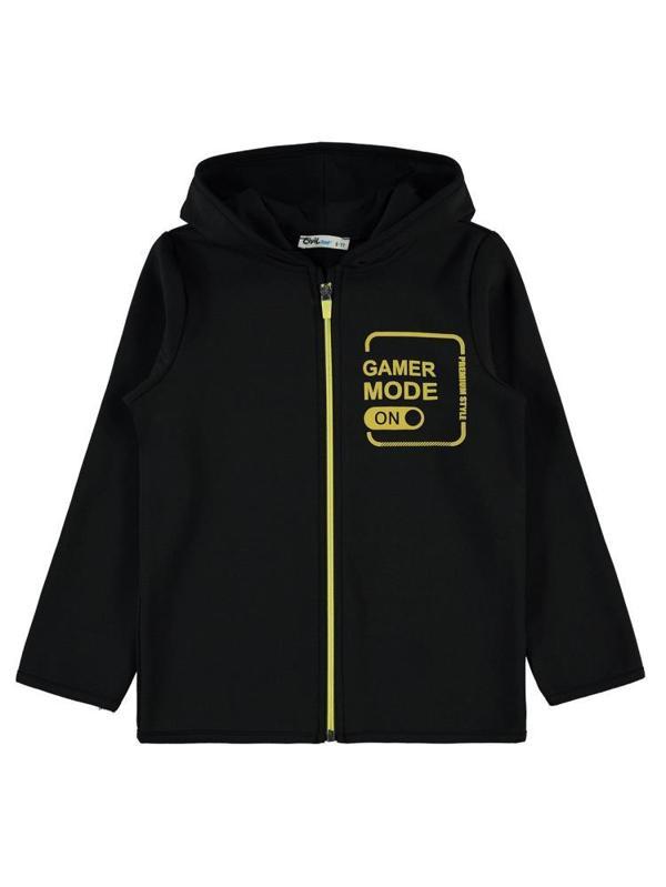 Civil Boys Gamer Mode Baskılı 10-13 Yaş Hırka - Siyah11-12 Yaş - Image 1