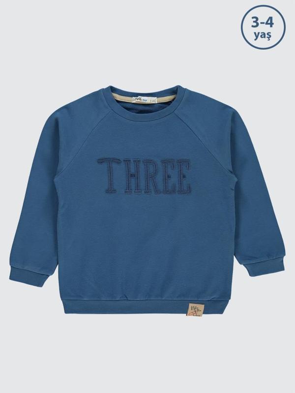 Civil Boys Two Nakışlı 2-5 Yaş Sweatshirt - Mavi2-3 Yaş - Image 1