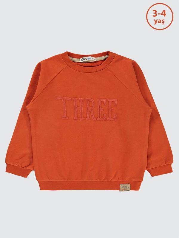 Civil Boys Two Nakışlı 2-5 Yaş Sweatshirt - Turuncu2-3 Yaş - Image 1