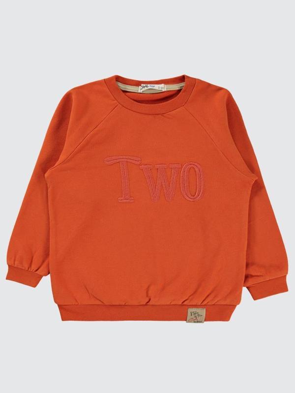 Civil Boys Two Nakışlı 2-5 Yaş Sweatshirt - Turuncu3-4 Yaş - Image 1