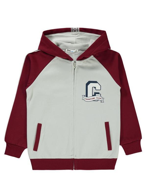 Civil Boys Champıons Baskılı 6-9 Yaş Hırka - Bordo8-9 Yaş - Image 1