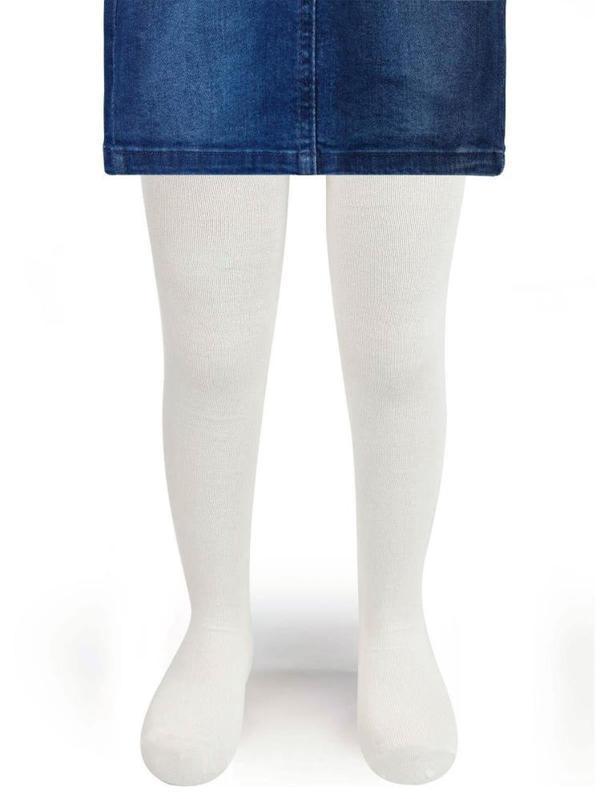 Civil Girls Düz Desenli 3-11 Yaş Çocuk Kız Külotlu Çorap - Ekru9-10 Yaş - Image 1