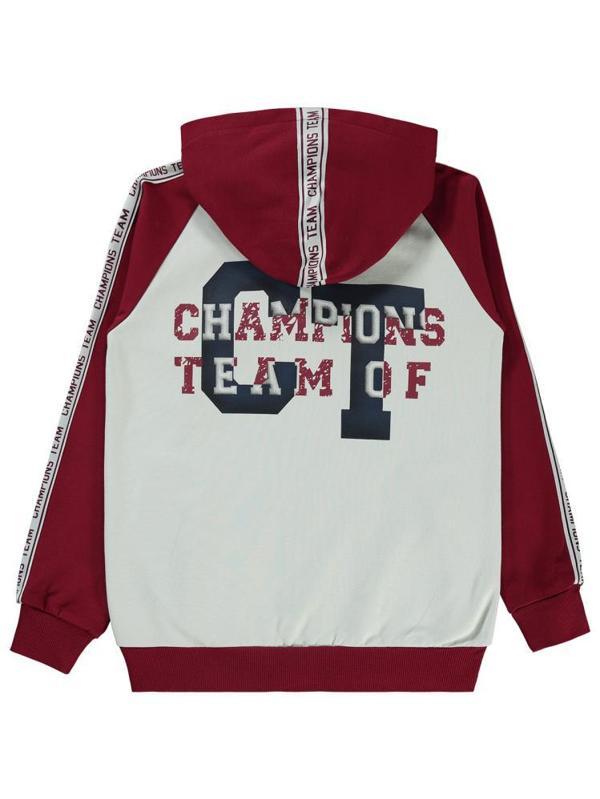 Civil Boys Champıons Baskılı 10-13 Yaş Hırka - Bordo10-11 Yaş - Image 1