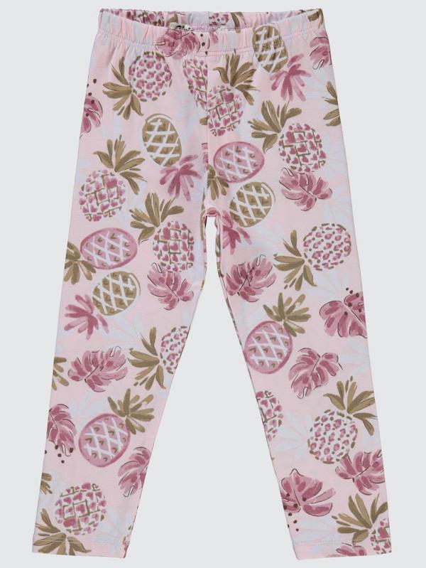 Civil Girls Ananas Baskılı 2-5 Yaş Tayt - Pembe2-3 Yaş - Image 1