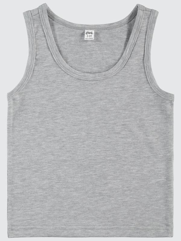 Civil Boys  Basic 2-10 Yaş 2'li Atlet Set - Gri8-9 Yaş - Image 1