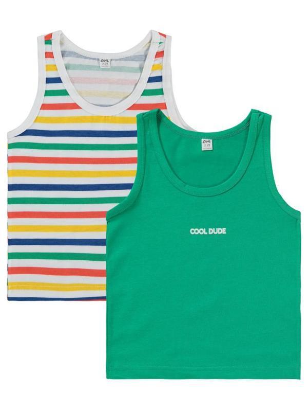 Civil Boys Çizgili  2-10 Yaş 2'li Atlet Set - Standart6-7 Yaş - Image 1