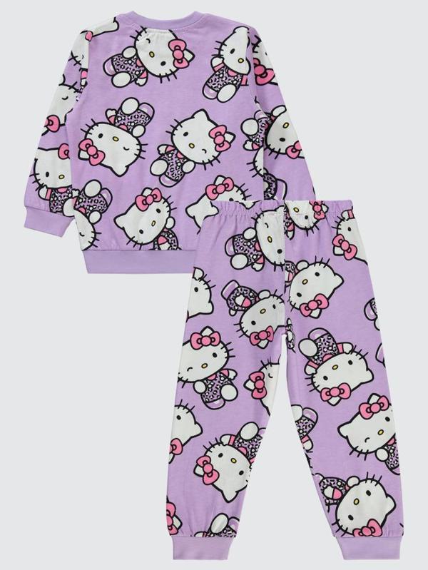 Hello Kitty 2-5 Yaş Pijama Takımı - Lila3-4 Yaş - Image 1