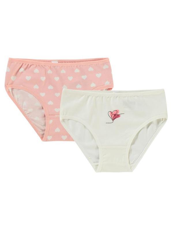 Civil Girls Kalp 2-10 Yaş 2'li Külot Set - Standart10-11 Yaş - Image 1