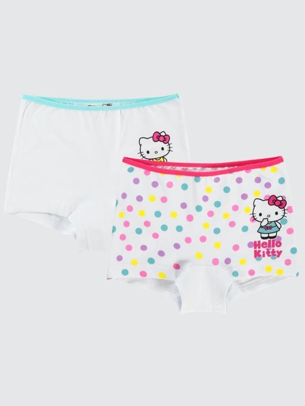 Hello Kitty 2-10 Yaş 2'li Boxer Set - Standart8-9 Yaş - Image 1