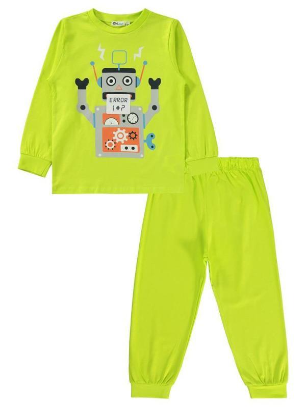 Civil Boys Robot Baskılı 2-5 Yaş Pijama Takımı - Sarı5-6 Yaş - Image 1