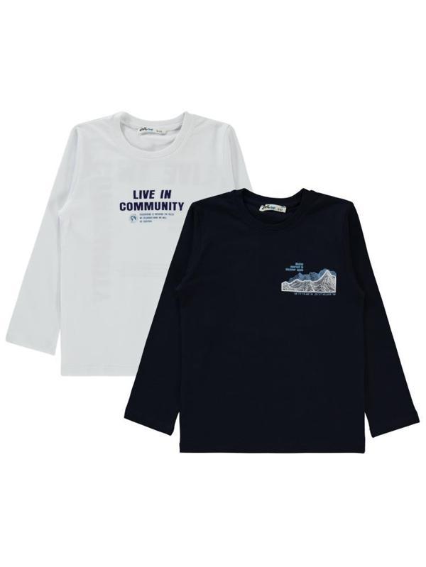 Civil Boys Lıve in Baskılı 2'li 5-13 Yaş Sweatshirt - Standart7-8 Yaş - Image 1