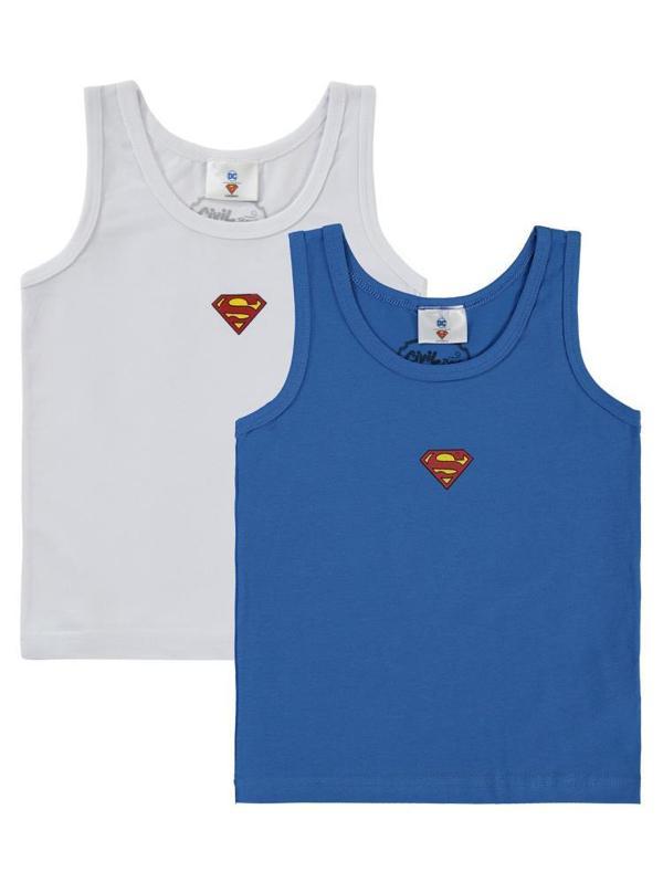 Süperman 2-10 Yaş 2'li Atlet Set - Standart6-7 Yaş - Image 1