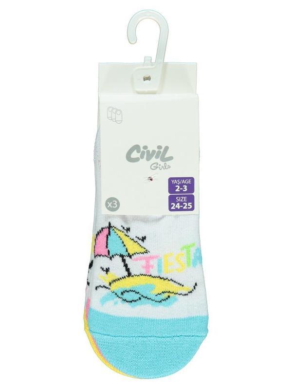 Civil Girls Fiesta 3'lü 2-12 Yaş Kız Babet Çorap - Standart2-3 Yaş - Image 1