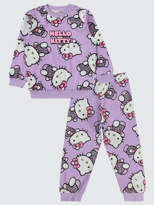 Hello Kitty 2-5 Yaş Pijama Takımı - Lila2-3 Yaş - Image 1