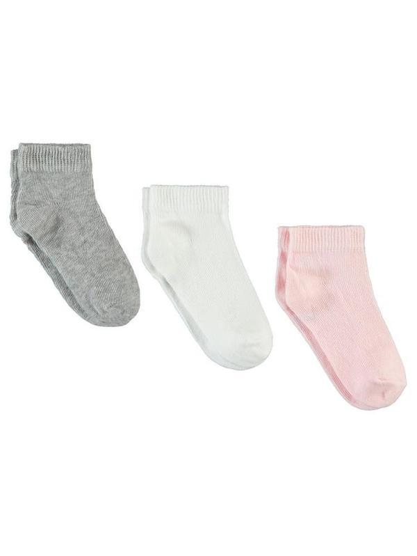 Civil Girls Düz 3'lü 2-12 Yaş Patik Çorap - Standart4-5 Yaş - Image 1