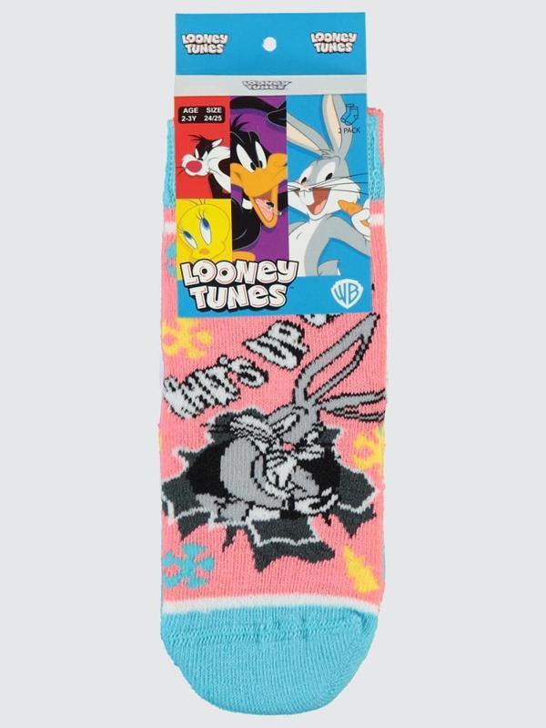 Bugs Bunny Havlu 2'li 2-12 Yaş Kız Soket Çorap - Standart4-5 Yaş - Image 1