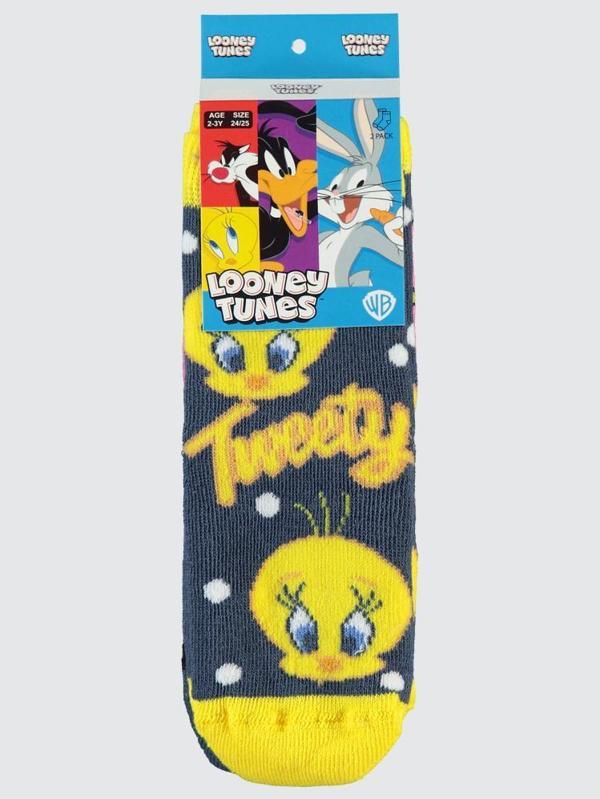 Tweety Havlu 2'li 2-12 Yaş Kız Soket Çorap - Standart10-11 Yaş - Image 1