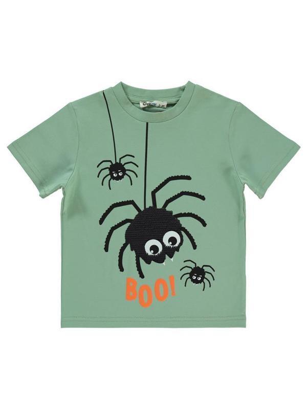 Civil Boys Örümcek Baskılı 2-5 Yaş Tişört - Haki2-3 Yaş - Image 1