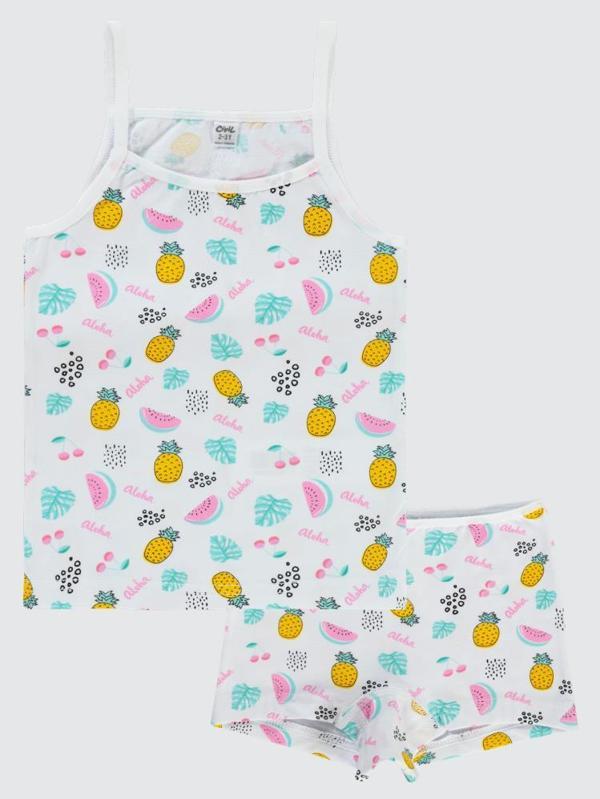 Civil Girls Pineapple Empirme Desen 2-10 Yaş İç Çamaşır Takım - Standart8-9 Yaş - Image 1