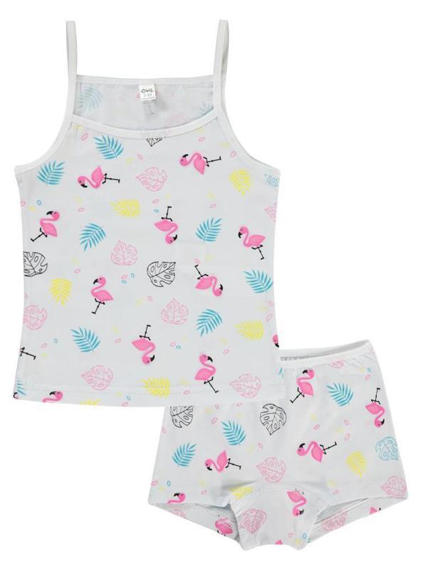 Civil Girls Flamingo Empirme Desen 2-10 Yaş İç Çamaşır Takım - Standart10-11 Yaş - Image 1