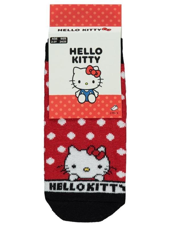 Hello Kitty Kız Çocuk 2'li Patik Çorap 2-12 Yaş  - Standart2-3 Yaş - Image 1