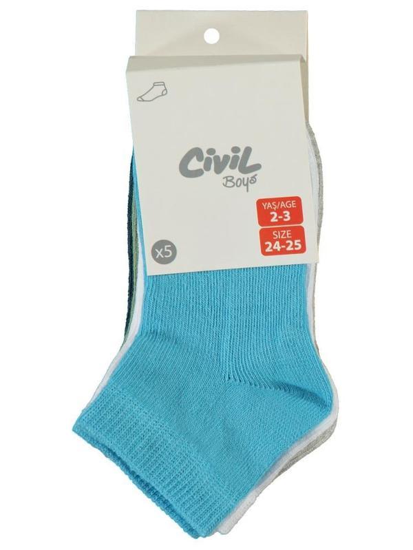 Civil Boys Basic 5'li 2-12 Yaş Erkek Patik Çorap - Standart6-7 Yaş - Image 1