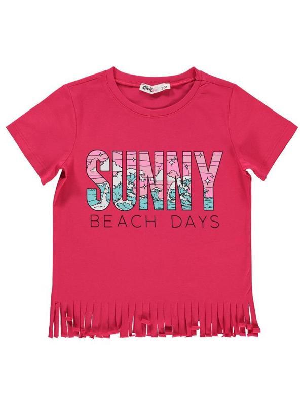 Civil Girls Sunny Baskılı 2-5 Yaş Tişört - Parlak Ahududu3-4 Yaş - Image 1