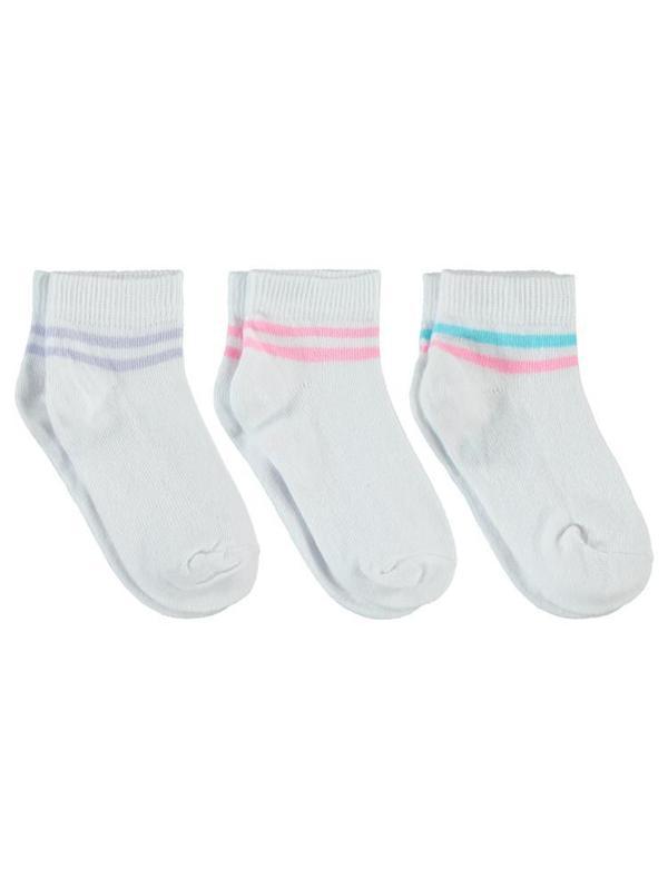 Civil Girls Basic Çizgili 3'lü 2-12 Yaş Kız Patik Çorap - Standart10-11 Yaş - Image 1
