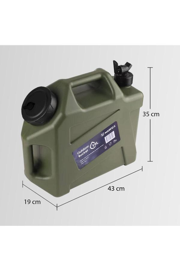 Madfox Galon Air Pe Musluklu Su Bidonu 24 Litre Green - Image 1