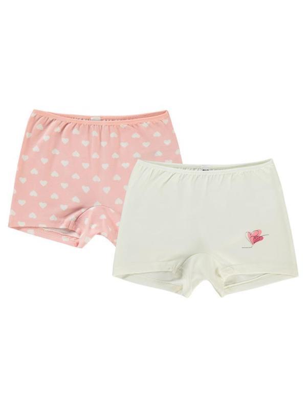 Civil Girls Kalp 2-10 Yaş 2'li Boxer Set - Standart6-7 Yaş - Image 1