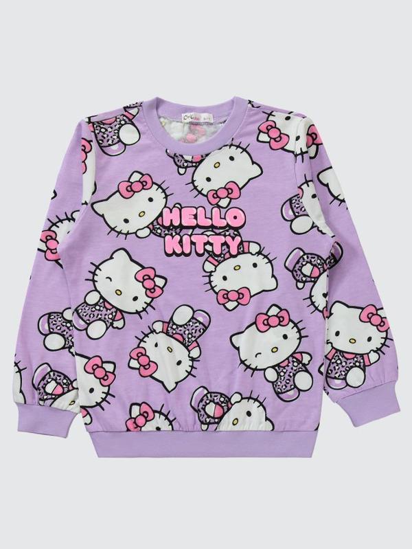 Hello Kitty 10-13 Yaş Pijama Takımı - Lila11-12 Yaş - Image 1