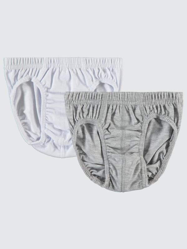 Civil Boys  Basic 2-10 Yaş 2'li Külot Set - Gri8-9 Yaş - Image 1