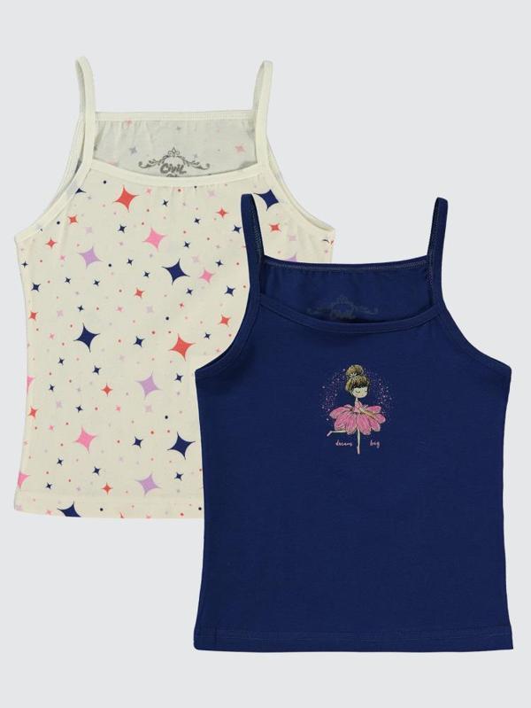 Civil Girls Princess 2-10 Yaş 2'li Atlet Set - Standart4-5 Yaş - Image 1