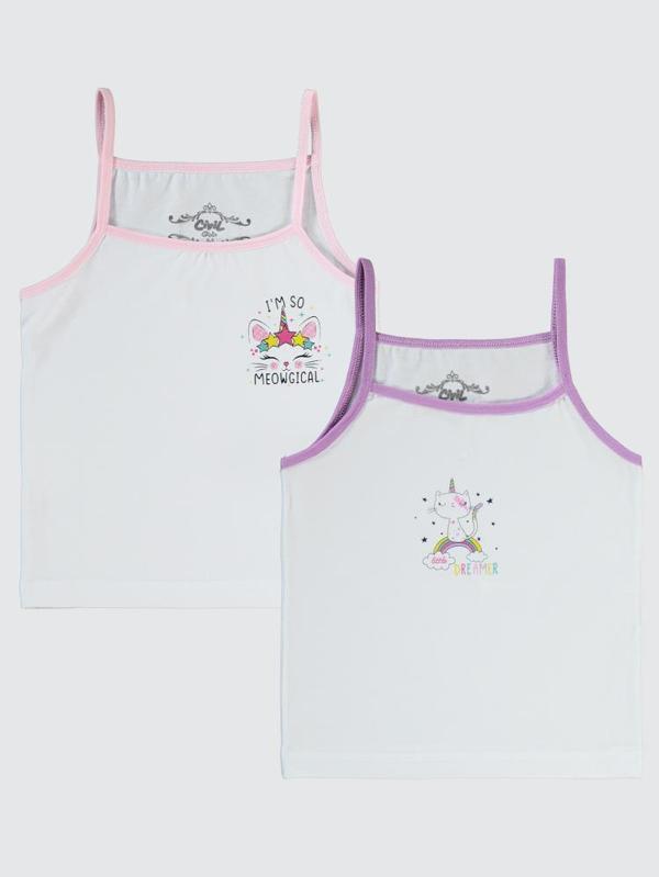 Civil Girls Unicorn 2-10 Yaş 2'li Atlet Set - Standart4-5 Yaş - Image 1