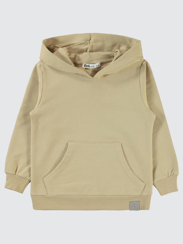 Civil Boys Qr Kod Etiketli Kapşonlu 2-5 Yaş Sweatshirt - Bej2-3 Yaş - Image 1