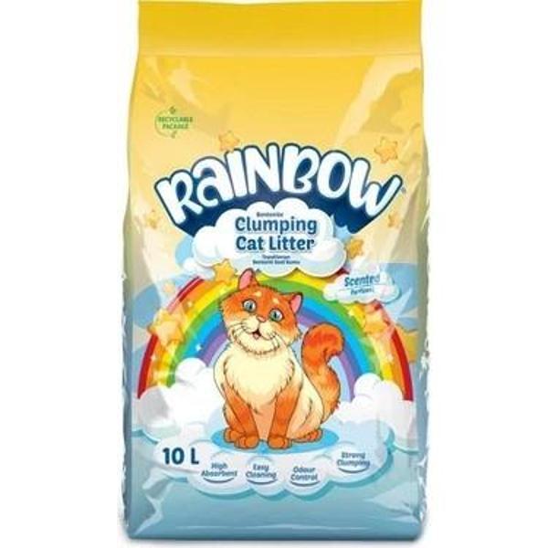 Rainbow Parfümlü Topaklanan Bentonit Kedi Kumu 10 Lt - Image 1