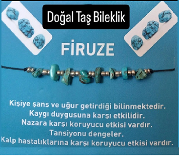 FİRUZE DOĞAL TAŞ BİLEKLİK - Image 1