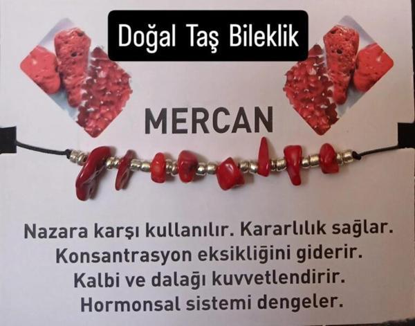 Mercan Doğal Taş Bileklik - Image 1
