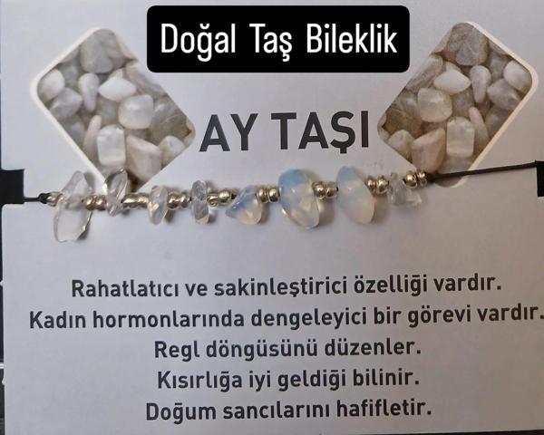 AY TAŞI DOĞAL TAŞ BİLEKLİK - Image 1