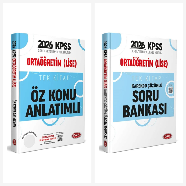 Data 2026 KPSS Ortaöğretim Lise Öz Konu Anlatımlı + Soru Bankası 2 li Set Data Yayınları - Data Yayınları - Image 1