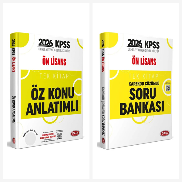 Data 2026 KPSS Ön Lisans Öz Konu Anlatımlı + Soru Bankası 2 li Set Data Yayınları - Data Yayınları - Image 1