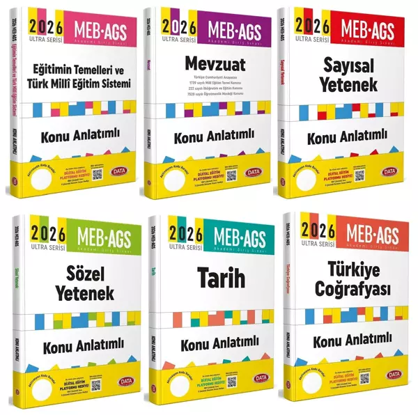 Data 2026 MEB-AGS Tüm Dersler Konu Anlatımlı Ultra Serisi 6 lı Set Data Yayınları - Data Yayınları - Image 1