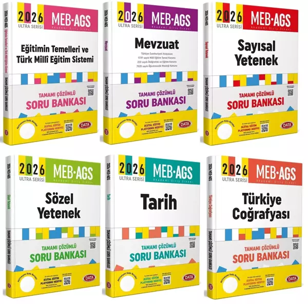 Data 2026 MEB-AGS Tüm Dersler Soru Bankası 6 lı Set Data Yayınları - Data Yayınları - Image 1