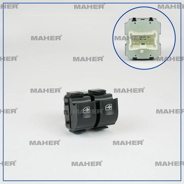 Cam Açma Düğmesi Clio Iv / Symbol / Captur / Sandero / Lodgy / Dokker (Çiftli) Beyaz Işık Sol (Oem N - Image 1