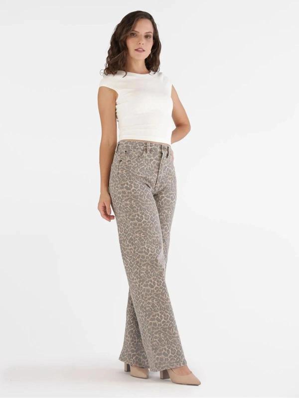 Guess Mirage Kadın Çok Renkli Relaxed Fit Pantolon W5YA1AWHFP2-P7XQ - Image 1