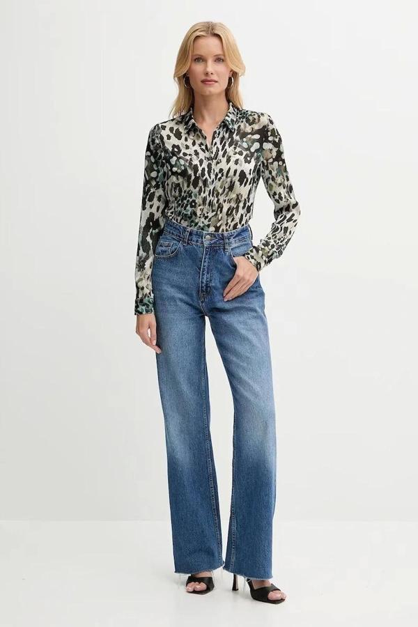 Guess Clouis Kadın Çok Renkli Relaxed Fit Gömlek W5YH0XWDW82-PJ1R - Image 1